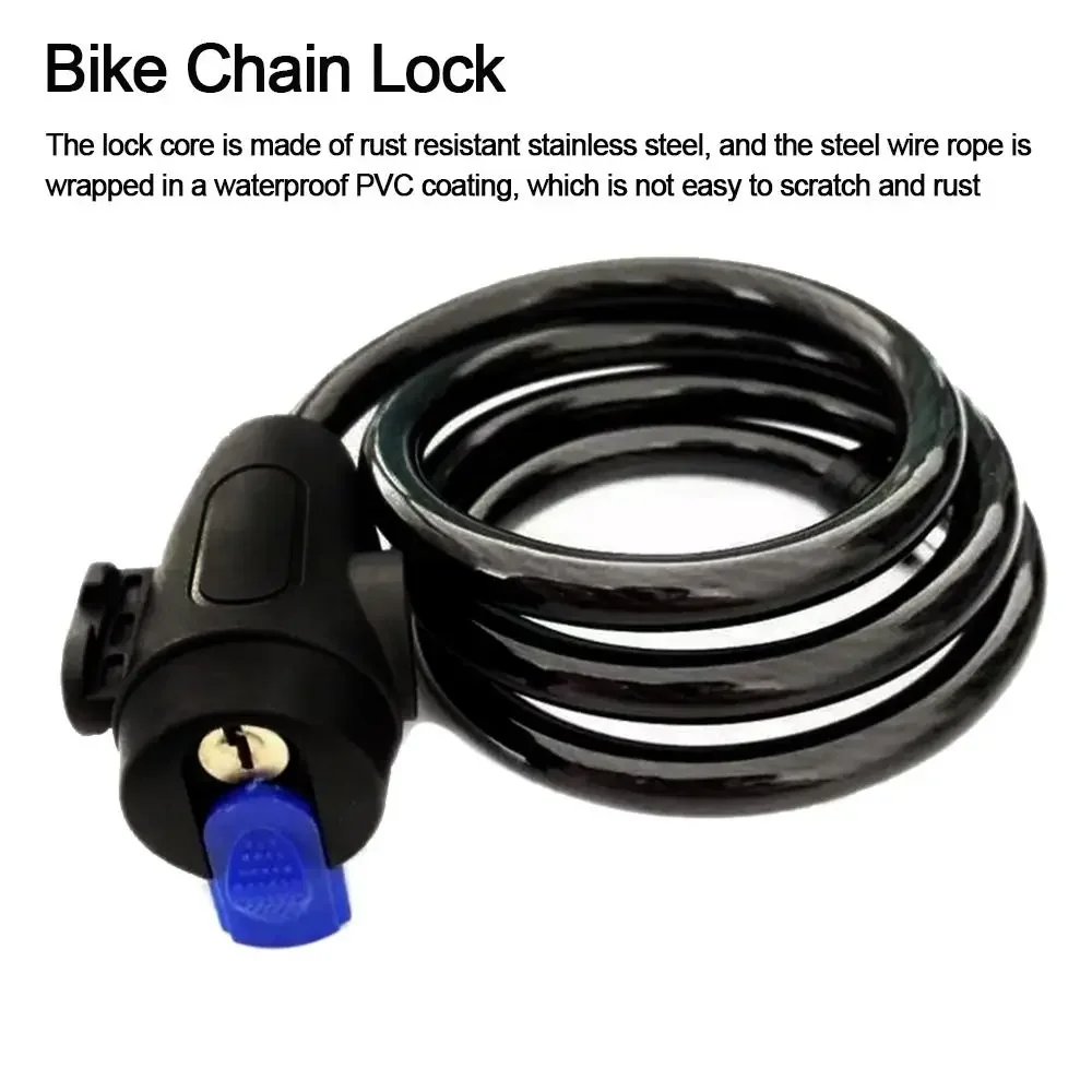 90cm heavy duty motorcycle & bicycle chain lock – metal anti theft security lock