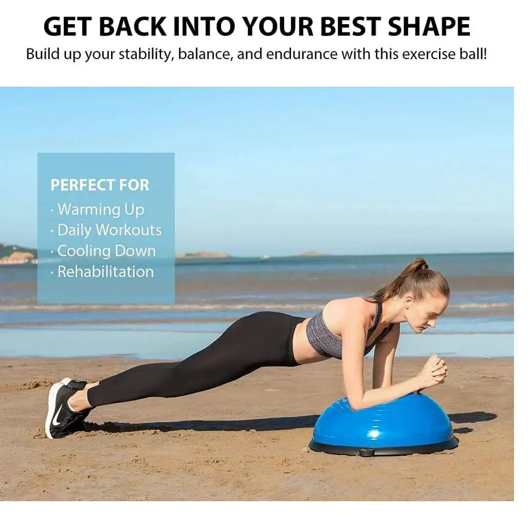 half balance ball trainer – yoga balance trainer for home fitness workouts