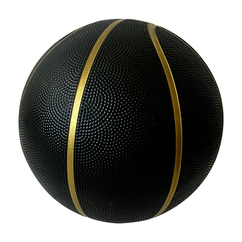 black & gold rubber basketball – official size 5, durable non slip for indoor & outdoor play