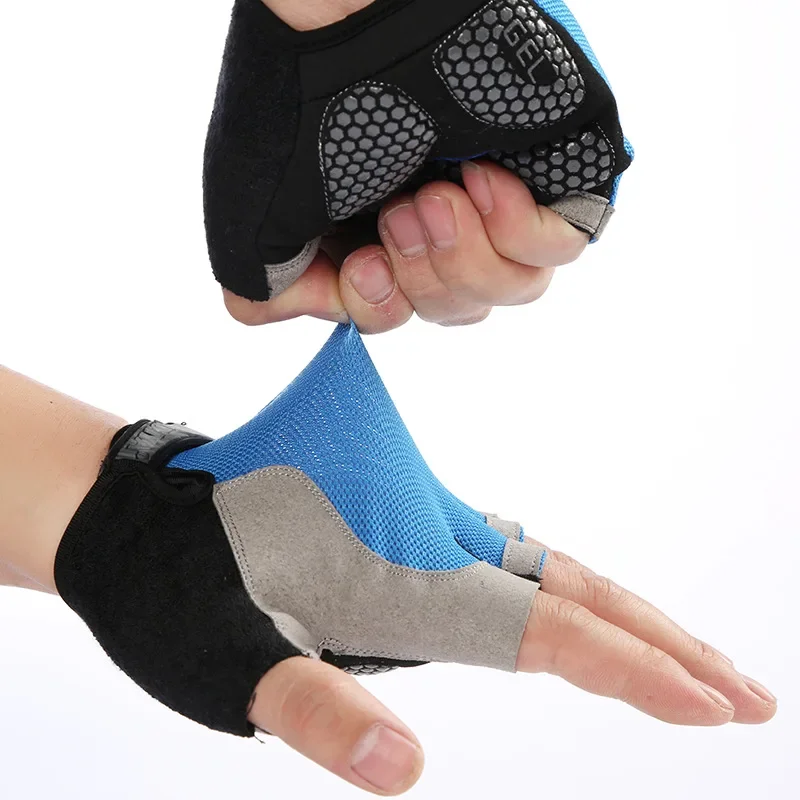 anti slip half finger fitness gloves – breathable shock absorbing gloves for gym, cycling & crossfit