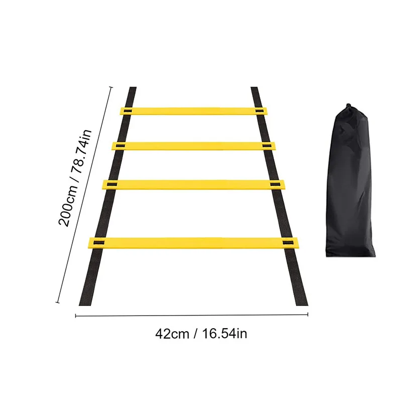 adjustable agility speed ladder – nylon footwork training ladder for football, gym & home workouts