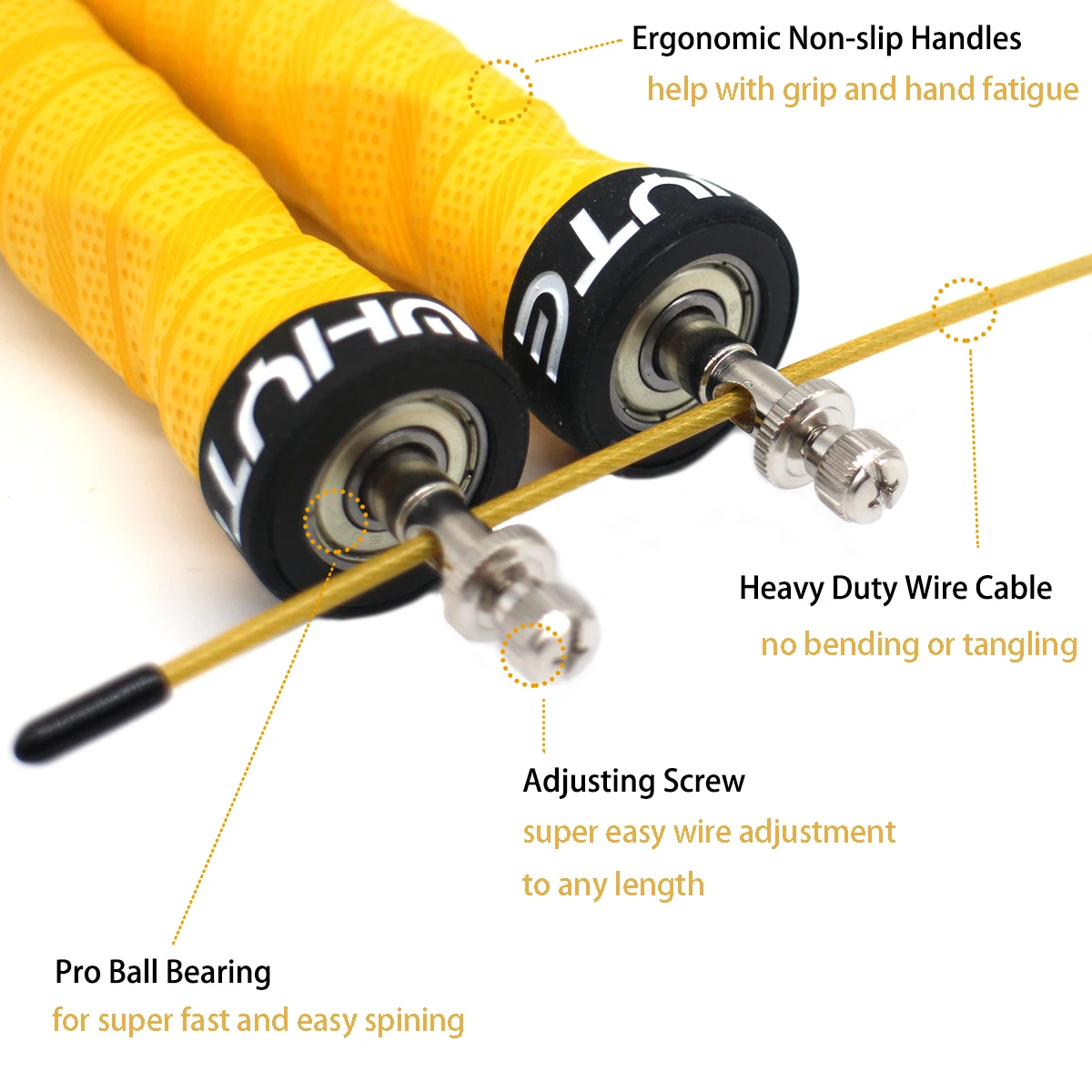 bearing speed jump rope – steel wire skipping rope for crossfit, fitness & boxing training