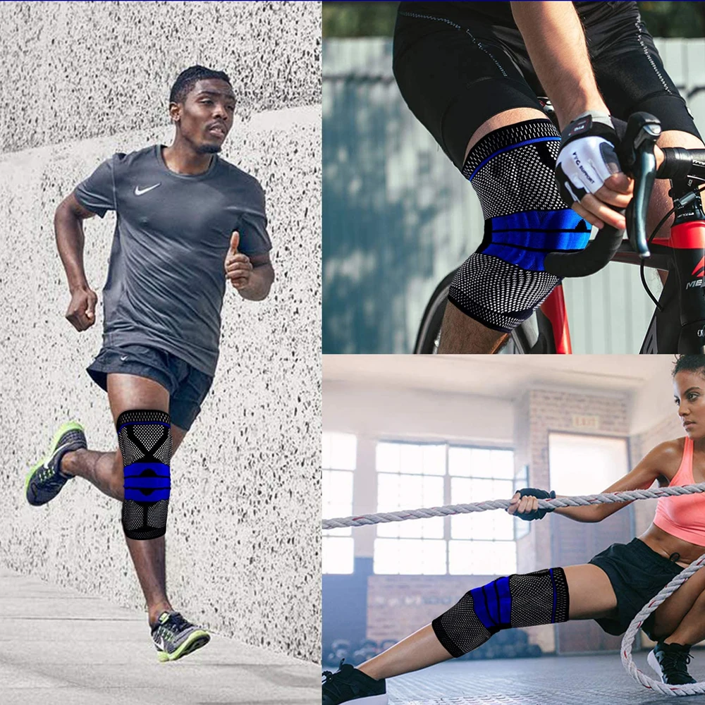 silicone padded knee sleeves – patella & meniscus support for basketball, fitness & sports