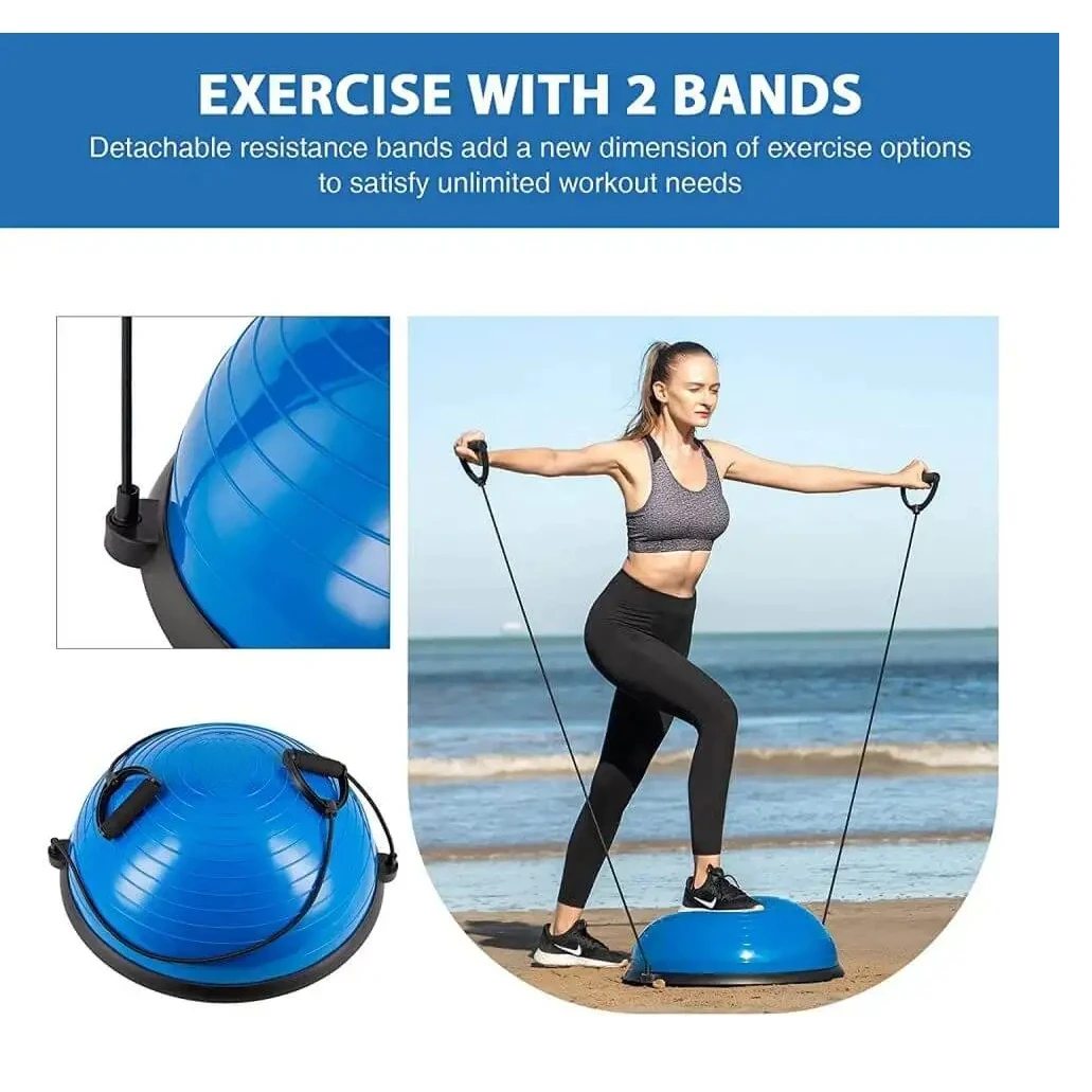 half balance ball trainer – yoga balance trainer for home fitness workouts