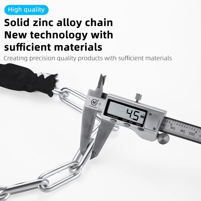 0.65m portable steel chain bike lock – 4 digit combination anti theft security lock