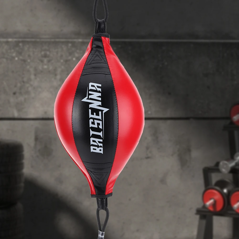 pu leather double end punching bag – reaction speed ball for boxing & fitness training