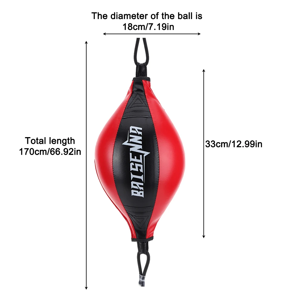pu leather double end punching bag – reaction speed ball for boxing & fitness training