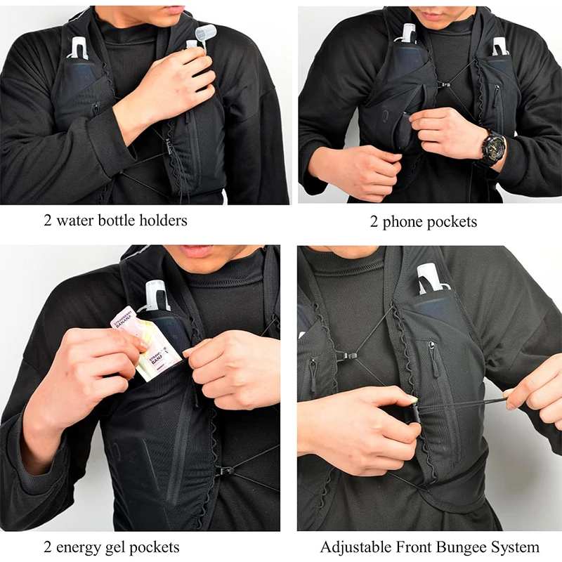 lightweight hydration running vest – outdoor backpack for trail running, marathon & hiking