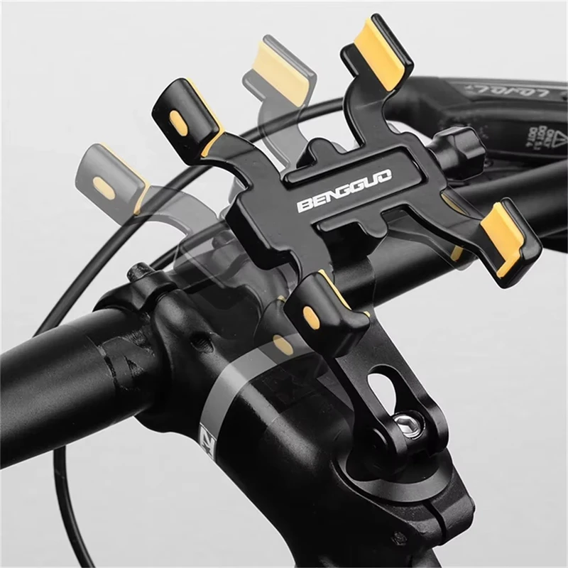 aluminium alloy bike phone holder – 360° rotating adjustable handlebar mount