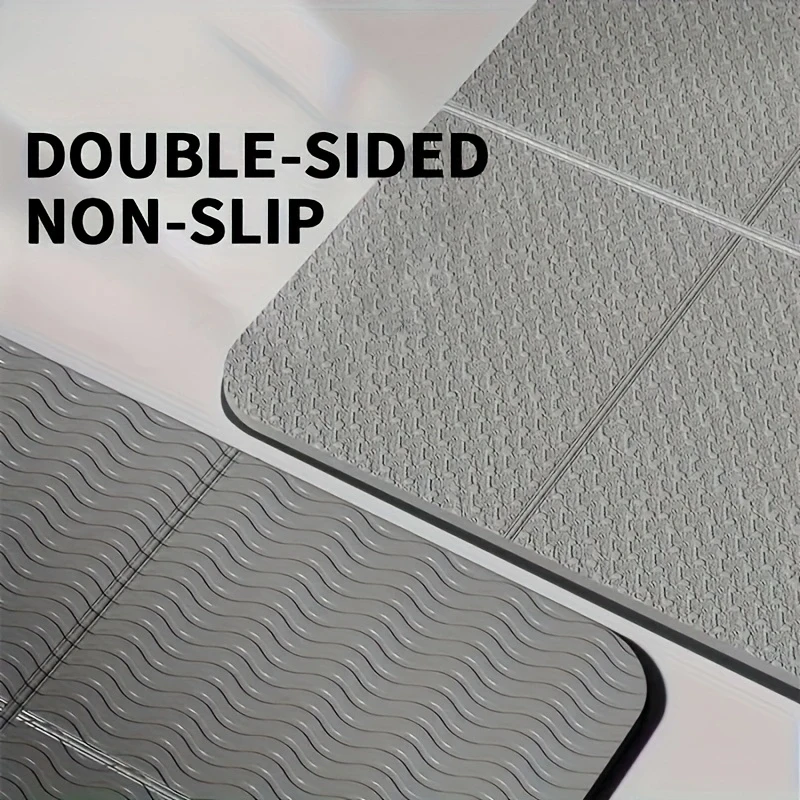 foldable travel yoga mat – double sided non slip exercise mat for pilates, dance & fitness