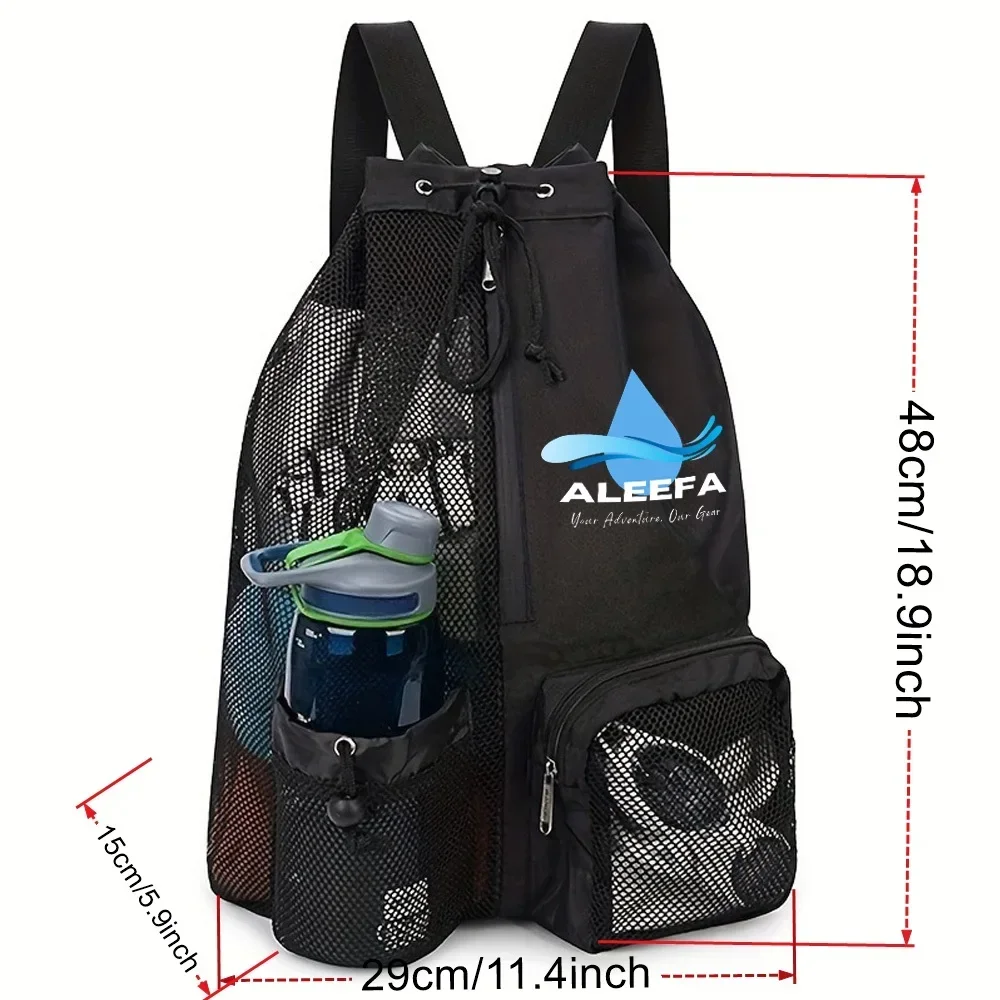 45l mesh swim backpack – fast drying with leakproof wet pocket & dry/wet compartments