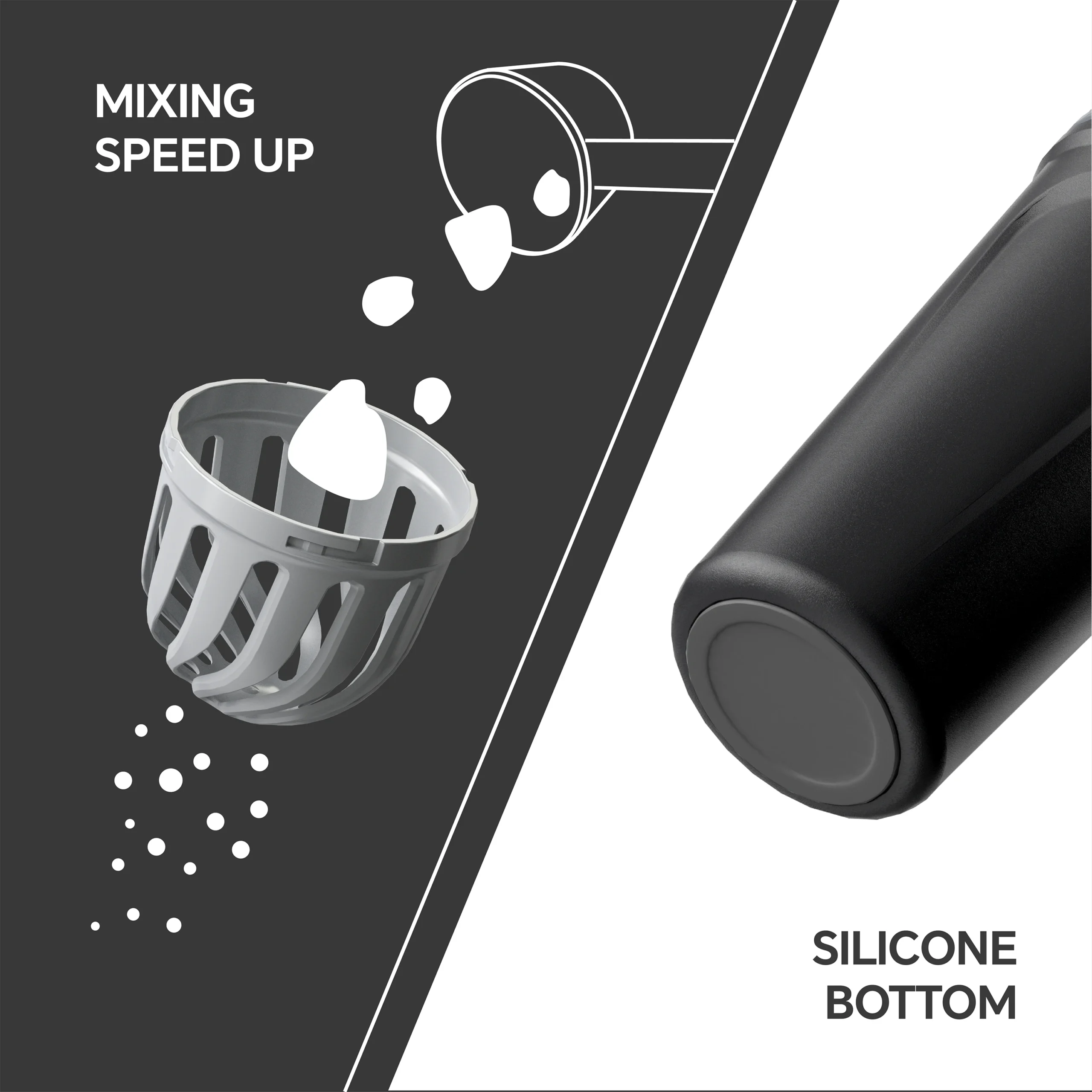 700ml insulated stainless steel protein shaker cup – tritan mixing ball for gym & fitness