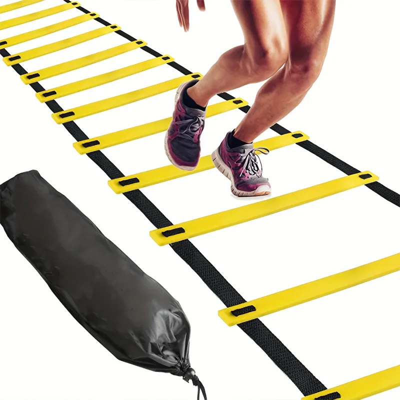 adjustable agility speed ladder – nylon footwork training ladder for football, gym & home workouts