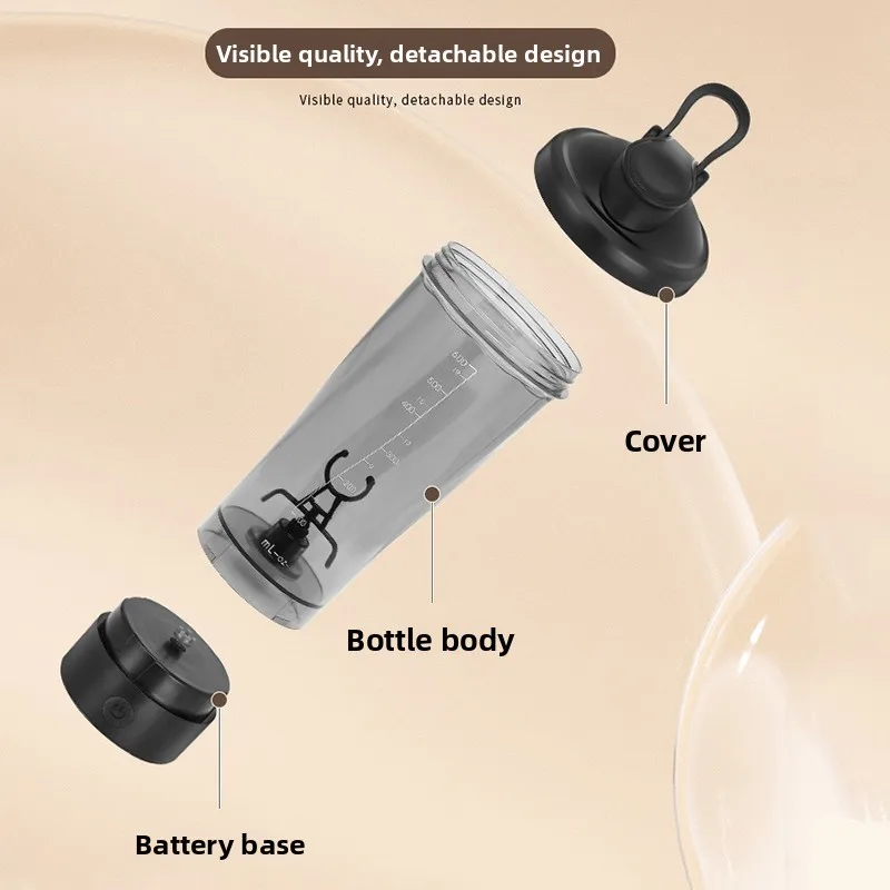 usb rechargeable electric protein shaker cup – bpa free portable mixer bottle