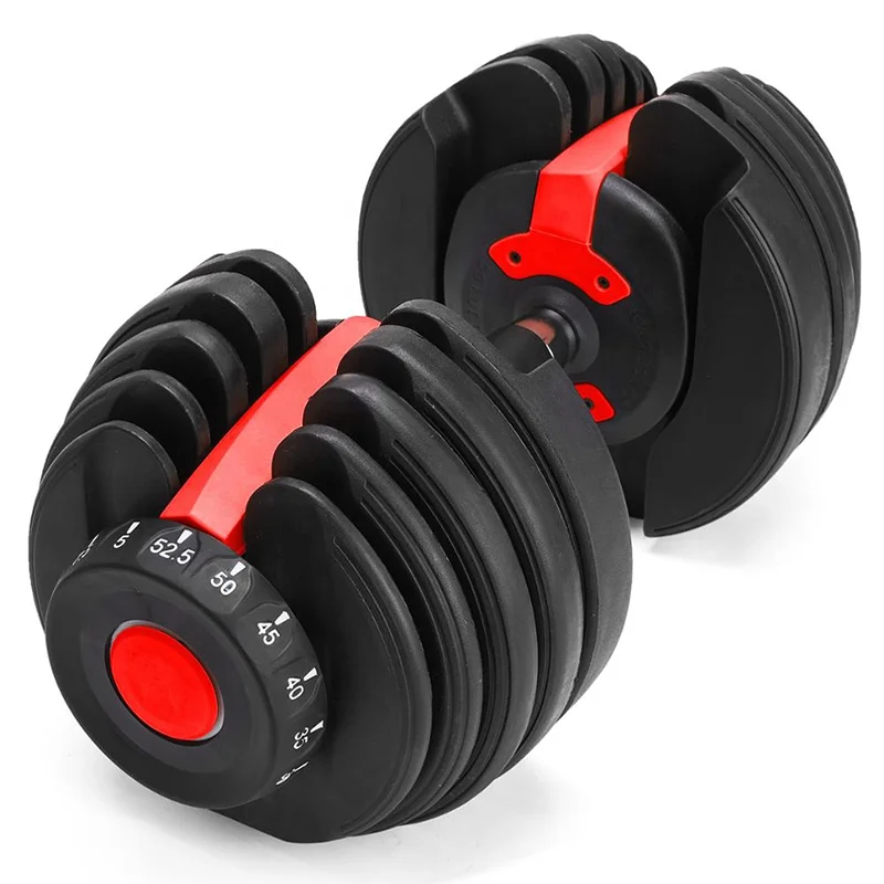 24kg adjustable dumbbell set with ergonomic grip – home gym strength training equipment