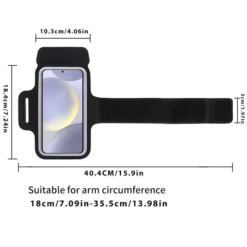 ultra thin elastic sports phone armband – running arm holder for smartphones up to 6.9"