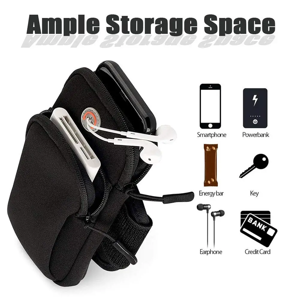 universal sports armband phone holder – running arm band for smartphones up to 6.8"
