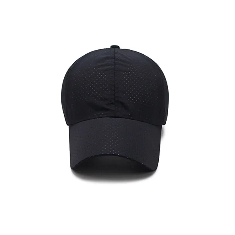 breathable mesh baseball cap – solid color sun protection hat for men & women