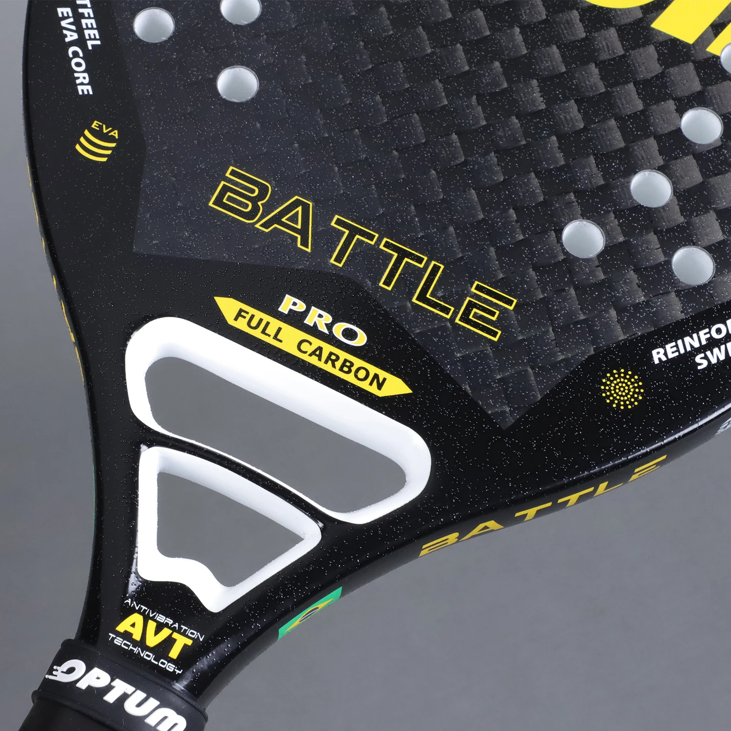 optum battle 12k carbon fiber rough surface beach tennis racket with cover bag