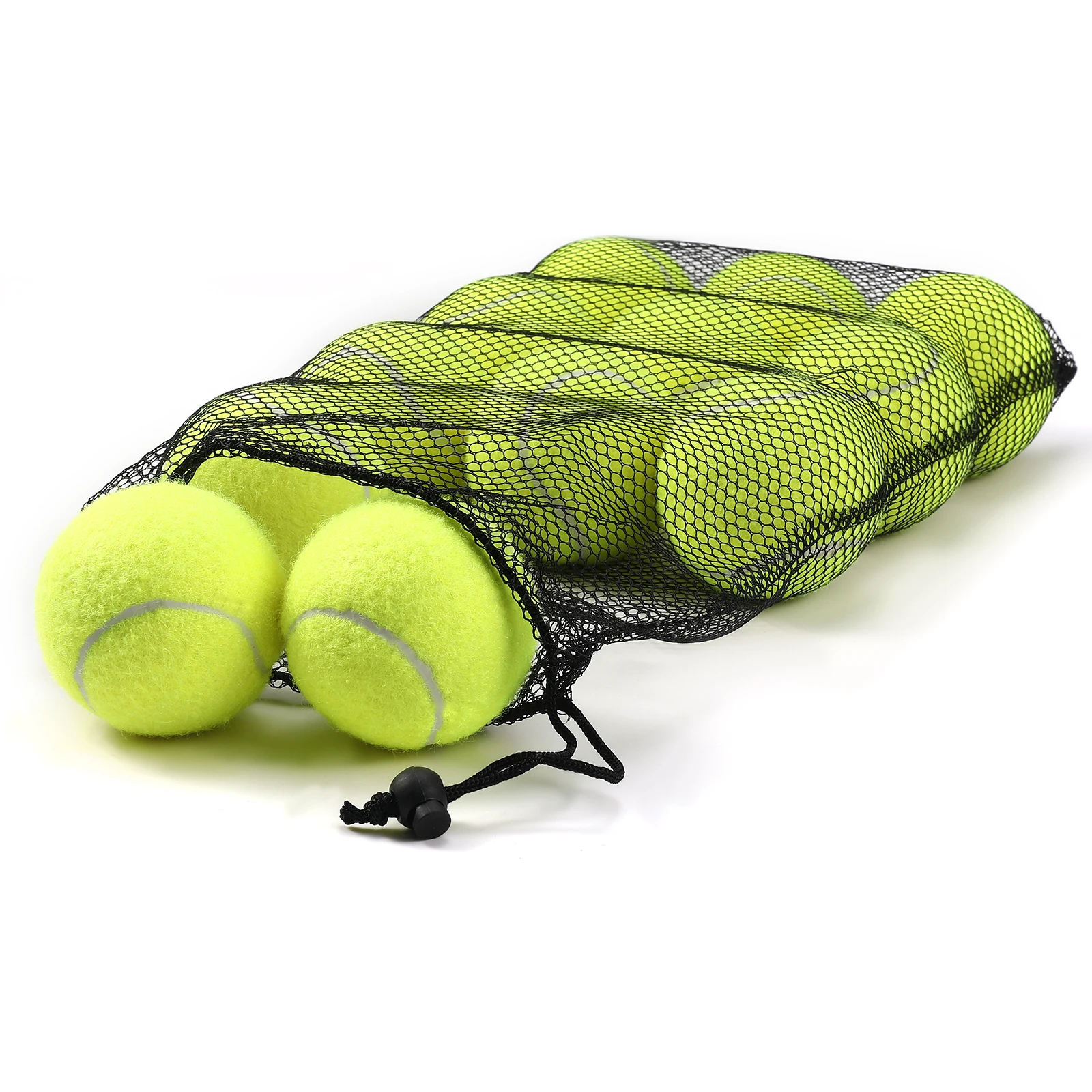 6pcs tennis balls with mesh bag – training balls for beginners, tennis practice & pet play