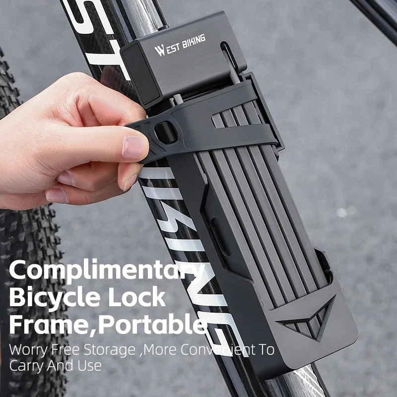 foldable bike lock with keys – heavy duty anti theft security lock for bicycles & motorcycles