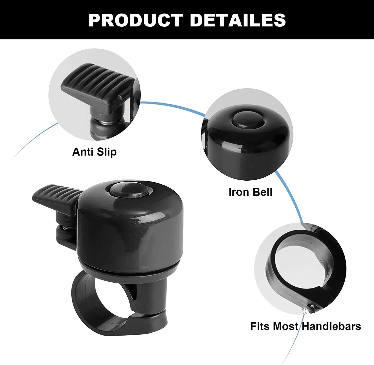 alloy bike bell – loud handlebar bell for mountain & road bikes
