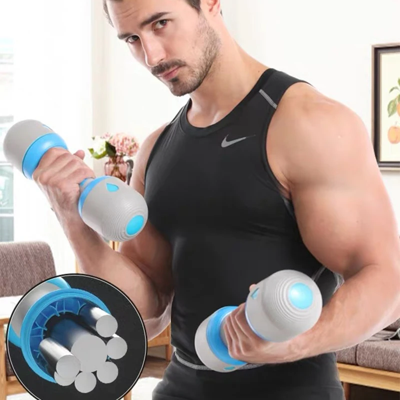 10kg multifunctional adjustable dumbbell set – portable electroplated steel home fitness equipment